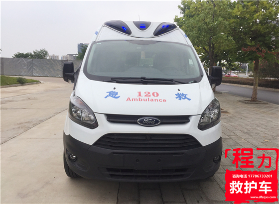 福特新全顺V362中轴中顶美式警灯（汽油版）救护车